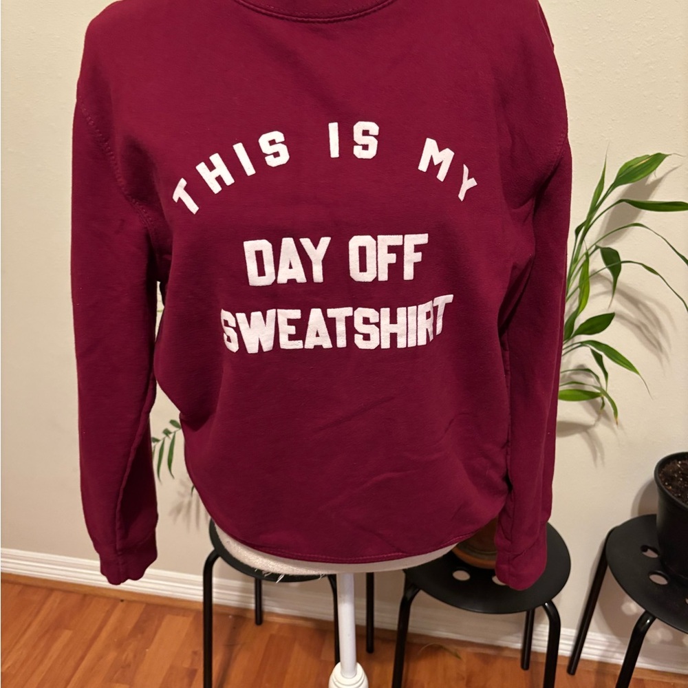 Women's Burgundy and Navy Day Off Sweatshirt